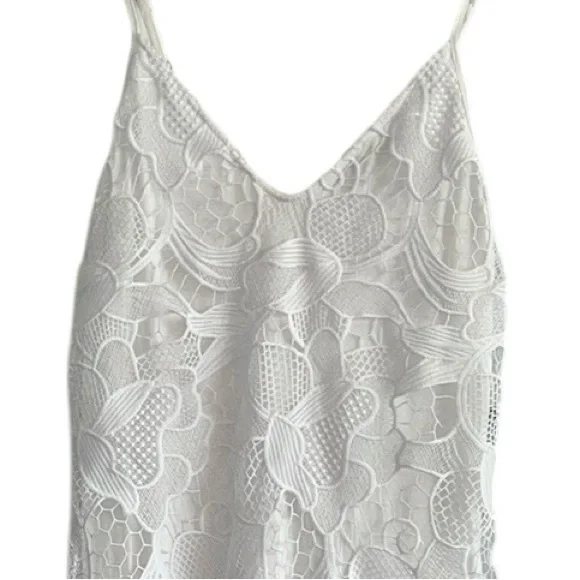 Express White Lace Crochet Slip Dress Size Medium NWT - Picture 6 of 11